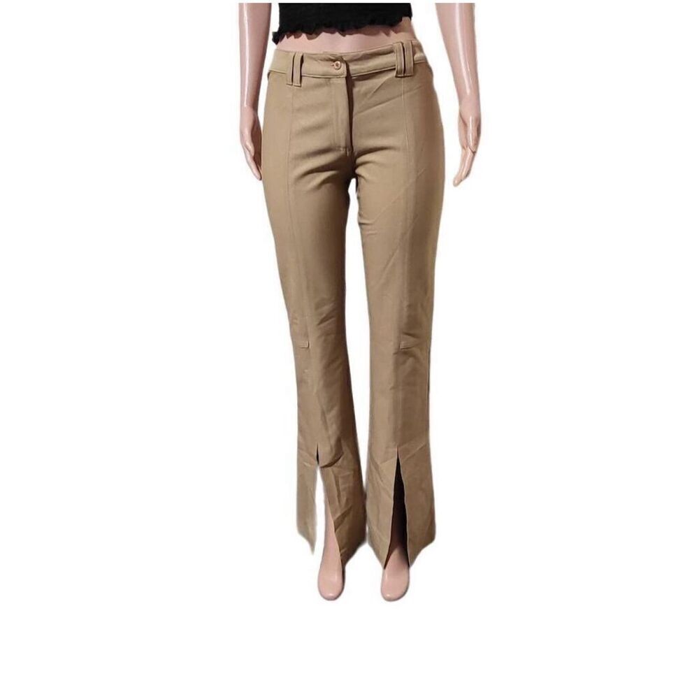 Nyx women's mid rise tan solid flare  pants M